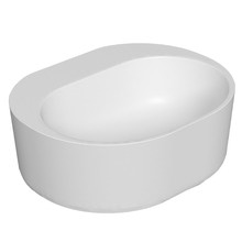 Lilli 400mm Matte White Solid Surface Basin